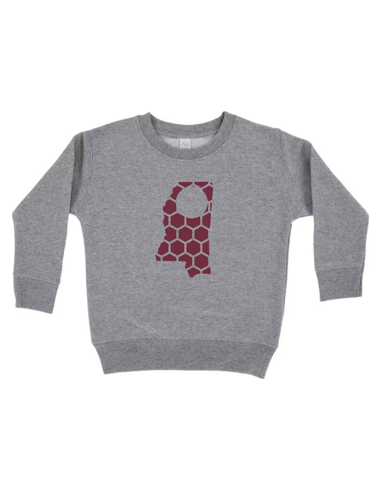 Mississippi Honeycomb Monogrammed Sweatshirt-Rogue Magnolia Custom Designs