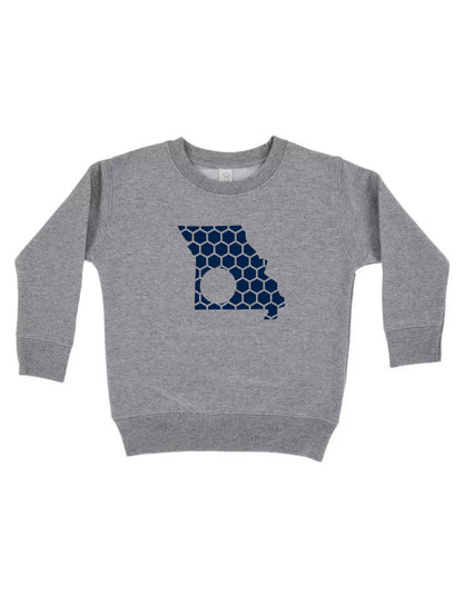 Missouri Honeycomb Monogrammed Sweatshirt-Rogue Magnolia Custom Designs