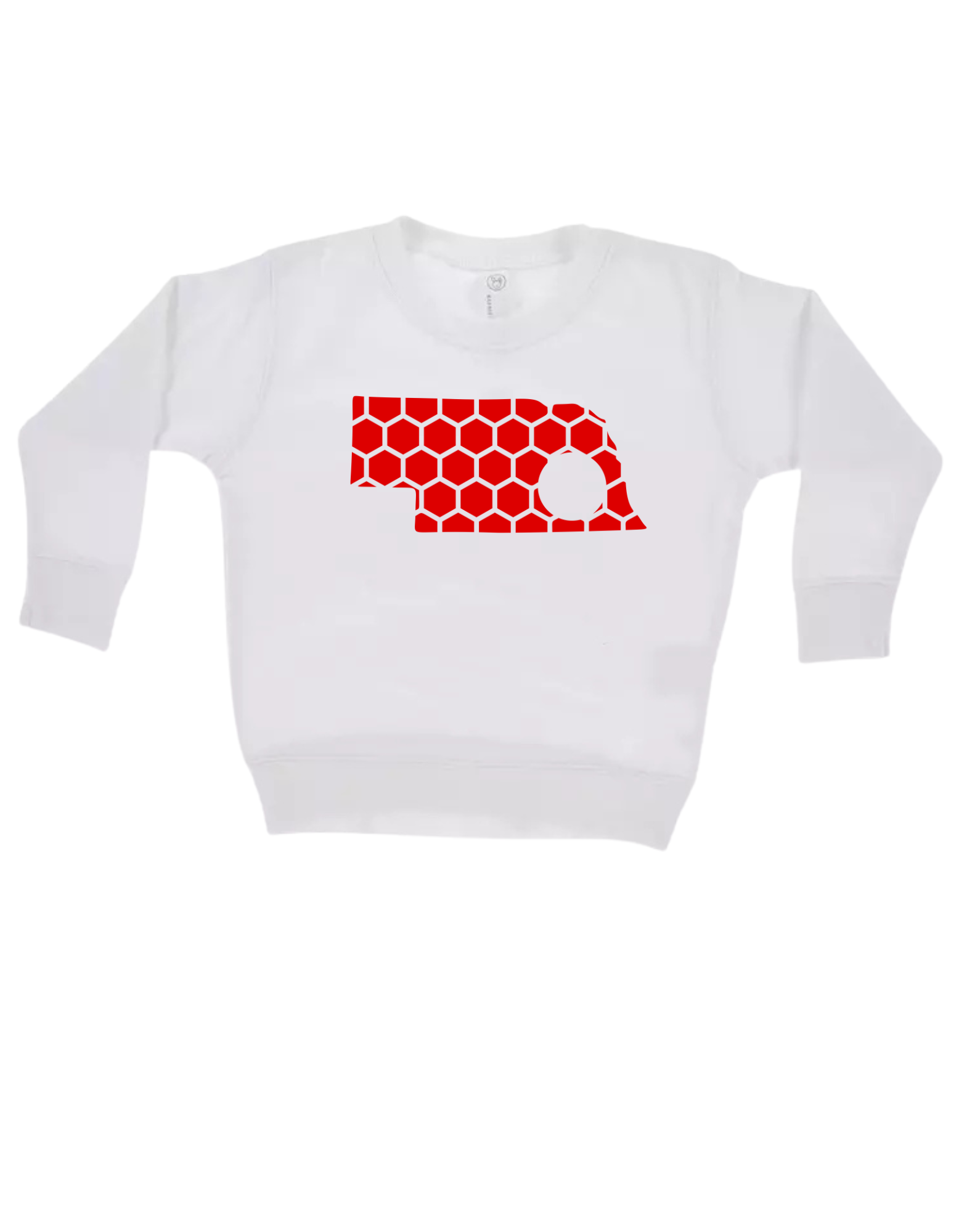 Nebraska Honeycomb Monogrammed Sweatshirt-Rogue Magnolia Custom Designs