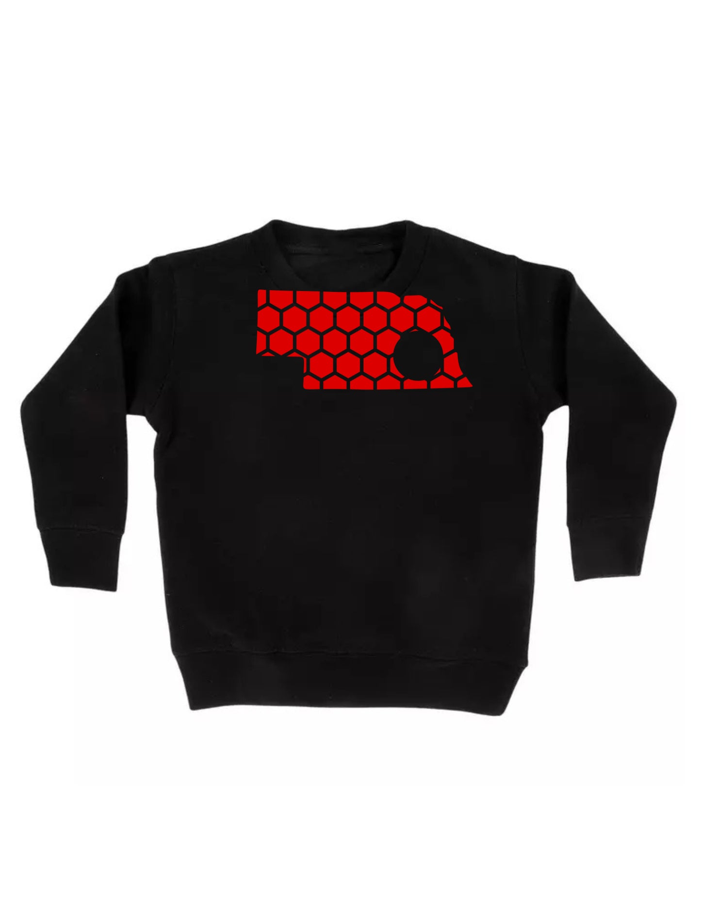 Nebraska Honeycomb Monogrammed Sweatshirt-Rogue Magnolia Custom Designs