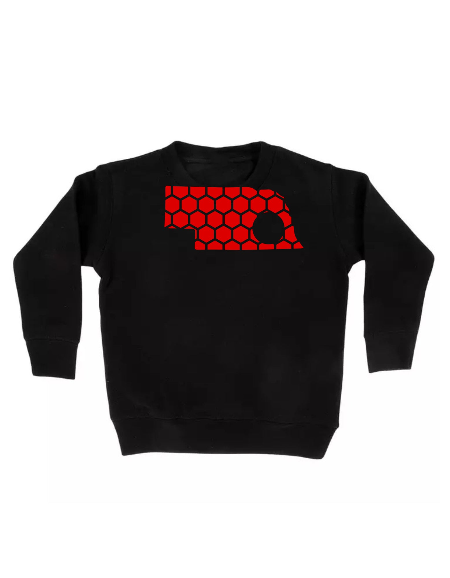 Nebraska Honeycomb Monogrammed Sweatshirt-Rogue Magnolia Custom Designs