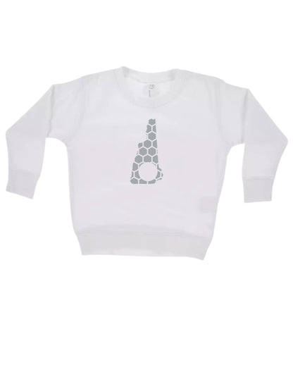 New Hampshire Honeycomb Monogrammed Sweatshirt-Rogue Magnolia Custom Designs