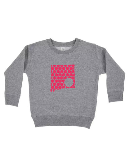 New Mexico Honeycomb Monogrammed Sweatshirt-Rogue Magnolia Custom Designs
