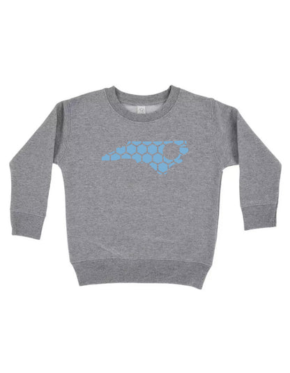 North Carolina Honeycomb Monogrammed Sweatshirt-Rogue Magnolia Custom Designs