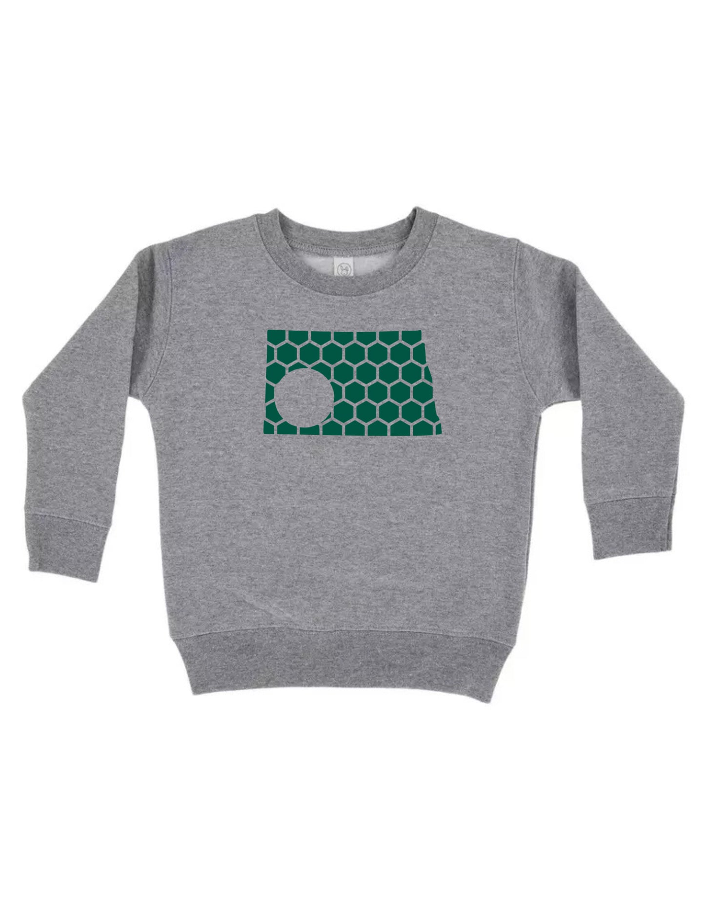 North Dakota Honeycomb Monogrammed Sweatshirt-Rogue Magnolia Custom Designs