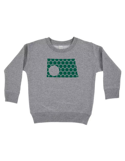 North Dakota Honeycomb Monogrammed Sweatshirt-Rogue Magnolia Custom Designs