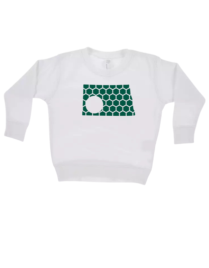 North Dakota Honeycomb Monogrammed Sweatshirt-Rogue Magnolia Custom Designs