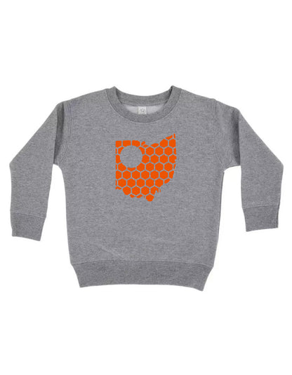Ohio Honeycomb Monogrammed Sweatshirt-Rogue Magnolia Custom Designs