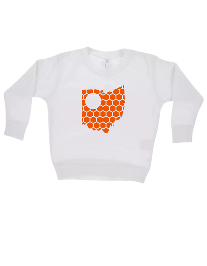 Ohio Honeycomb Monogrammed Sweatshirt-Rogue Magnolia Custom Designs