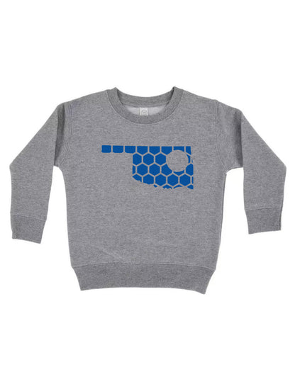 Oklahoma Honeycomb Monogrammed Sweatshirt-Rogue Magnolia Custom Designs