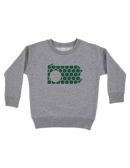 Pennsylvania Honeycomb Monogrammed Sweatshirt-Rogue Magnolia Custom Designs
