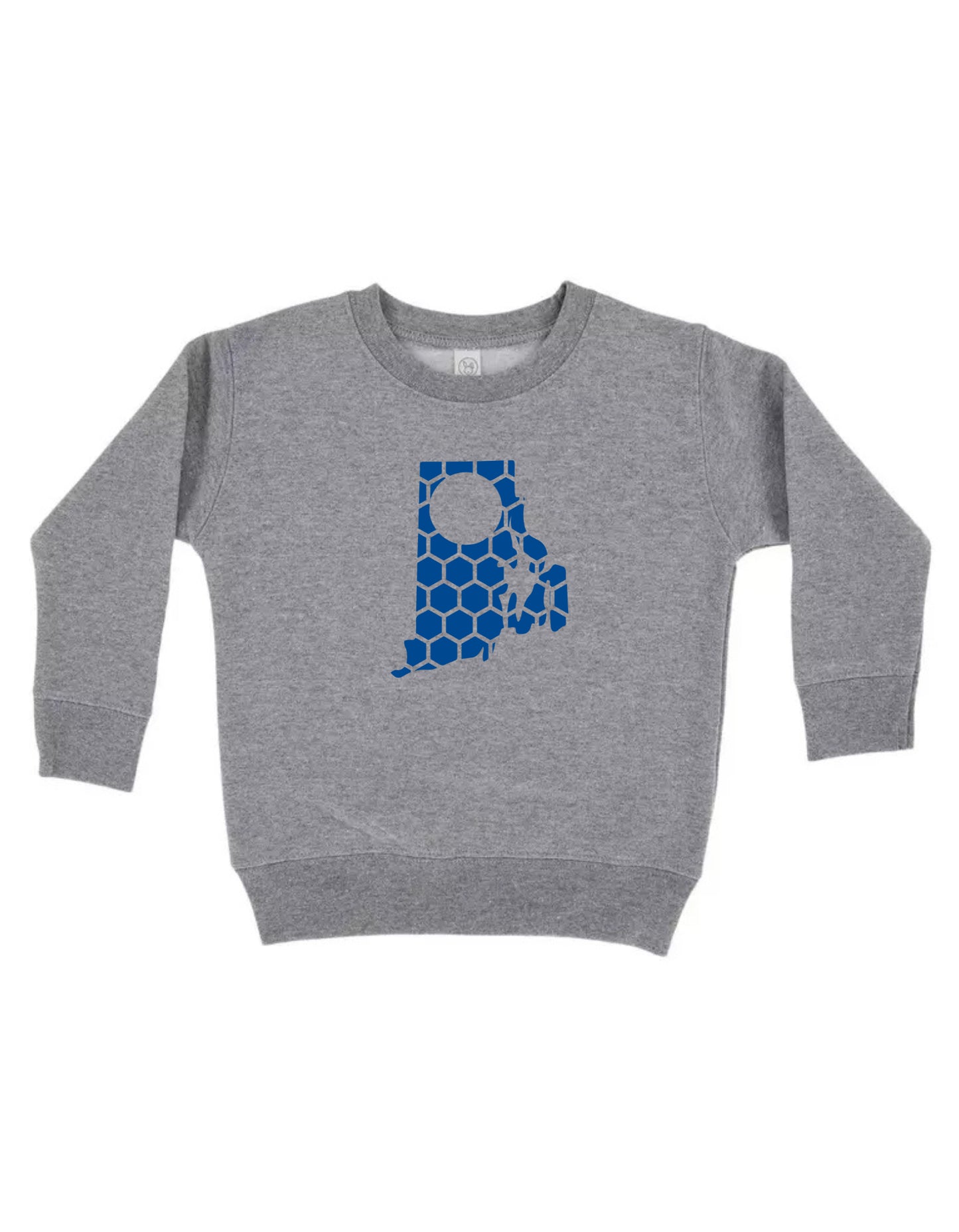 Rhode Island Honeycomb Monogrammed Sweatshirt-Rogue Magnolia Custom Designs