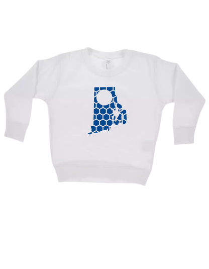 Rhode Island Honeycomb Monogrammed Sweatshirt-Rogue Magnolia Custom Designs