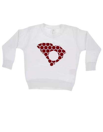 South Carolina Honeycomb Monogrammed Sweatshirt-Rogue Magnolia Custom Designs