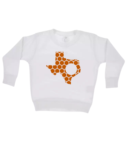 Texas Honeycomb Monogrammed Sweatshirt-Rogue Magnolia Custom Designs