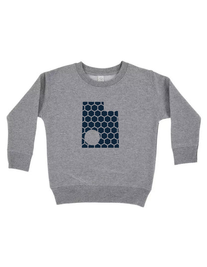Utah Honeycomb Monogrammed Sweatshirt-Rogue Magnolia Custom Designs