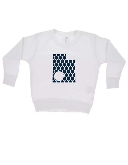 Utah Honeycomb Monogrammed Sweatshirt-Rogue Magnolia Custom Designs