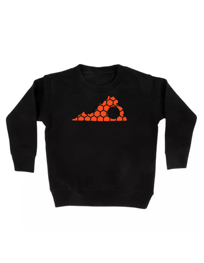 Virginia Honeycomb Monogrammed Sweatshirt-Rogue Magnolia Custom Designs