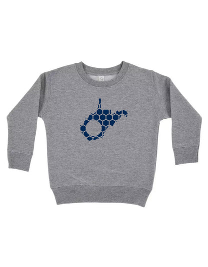 West Virginia Honeycomb Monogrammed Sweatshirt-Rogue Magnolia Custom Designs