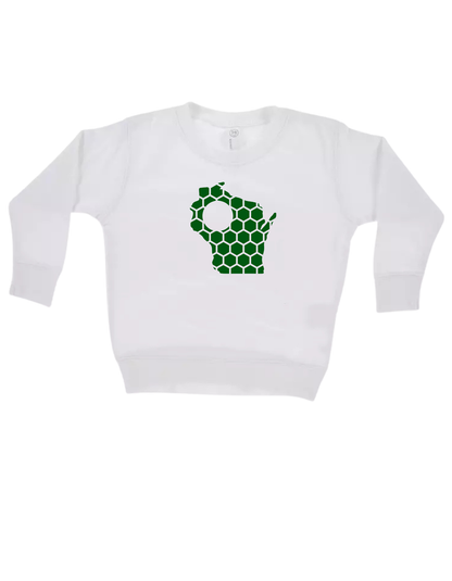 Wisconsin Honeycomb Monogrammed Sweatshirt-Rogue Magnolia Custom Designs