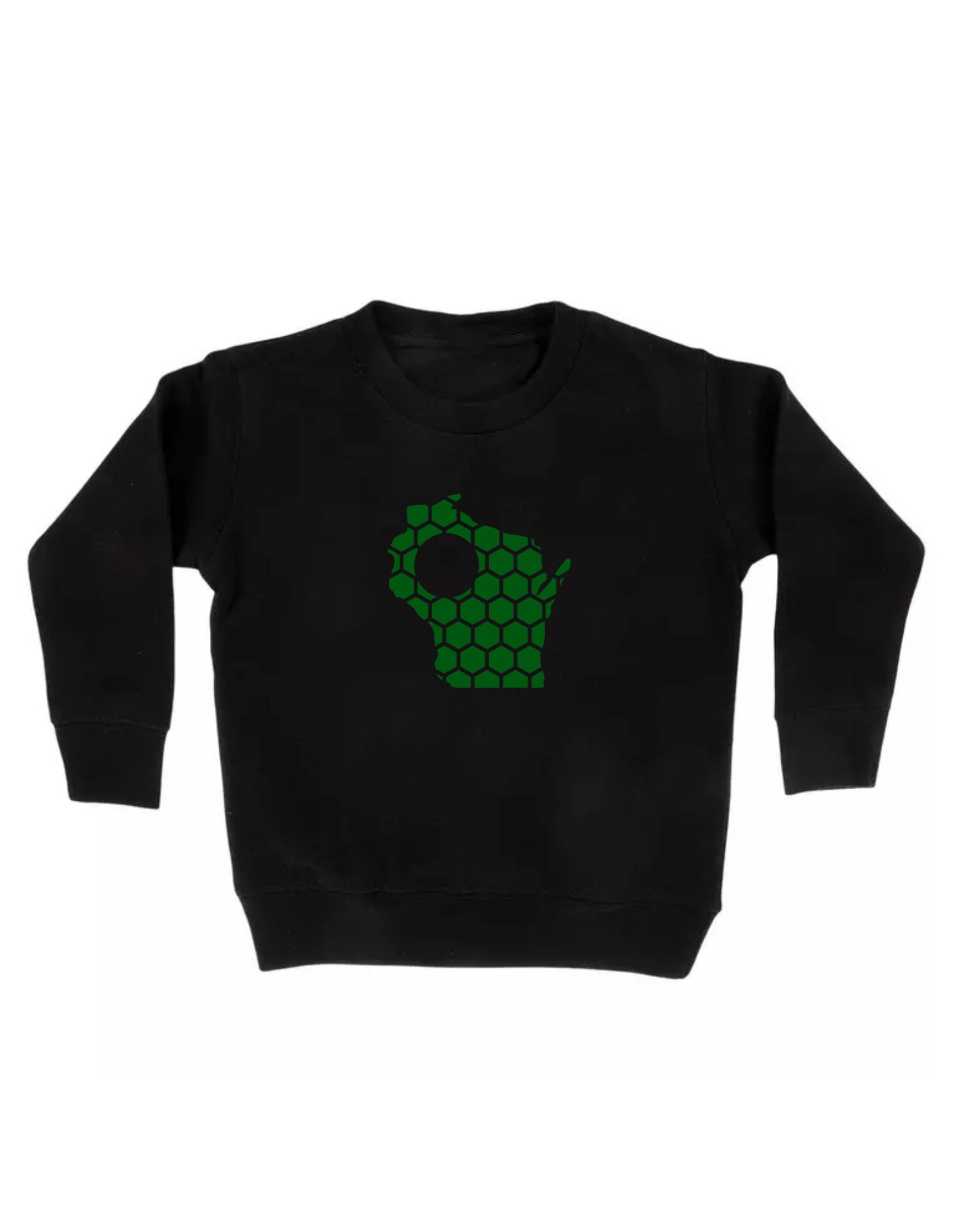 Wisconsin Honeycomb Monogrammed Sweatshirt-Rogue Magnolia Custom Designs