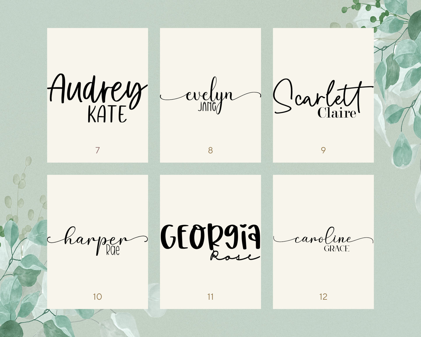Custom Baby Sign Set – Name, Footprint, & Birth Stats-Rogue Magnolia Custom Designs
