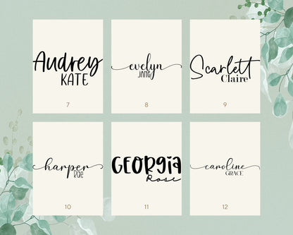 Custom Baby Sign Set – Name, Footprint, & Birth Stats-Rogue Magnolia Custom Designs