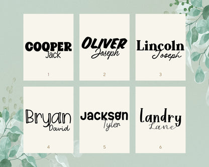 Custom Baby Sign Set – Name, Footprint, & Birth Stats-Rogue Magnolia Custom Designs