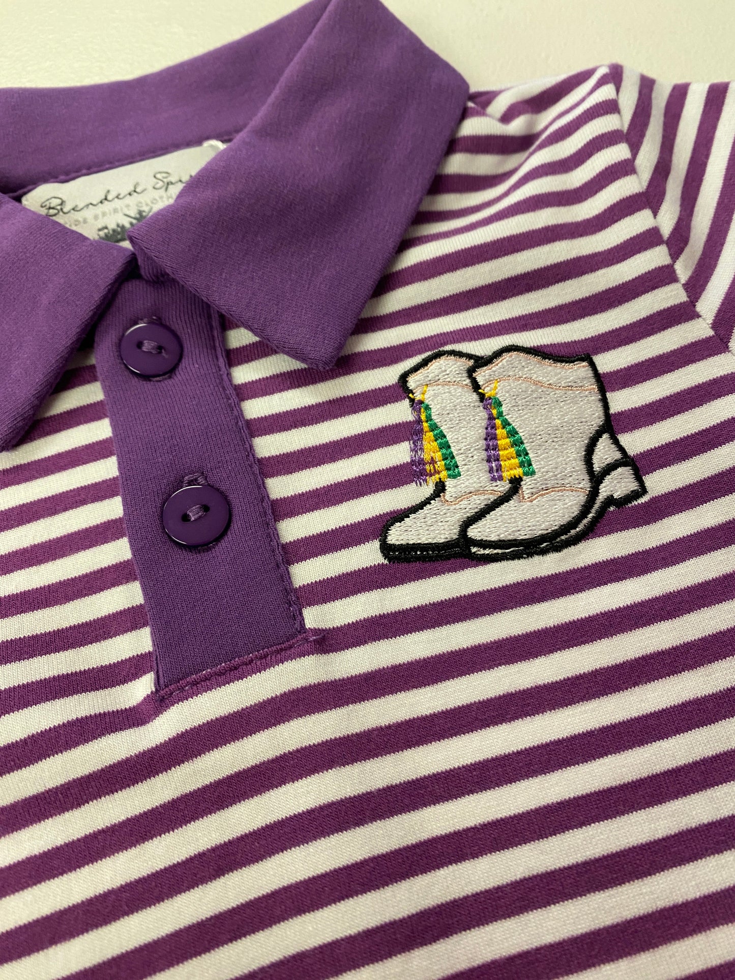 Mardi Gras Striped Collared Dress