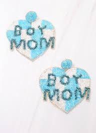 Mom Heart Earrings