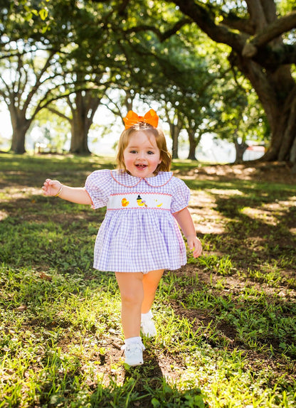 Duck, Duck, Ghost! Smocked Halloween Outfit – Custom Smocked Dress for Baby & Toddler Girls