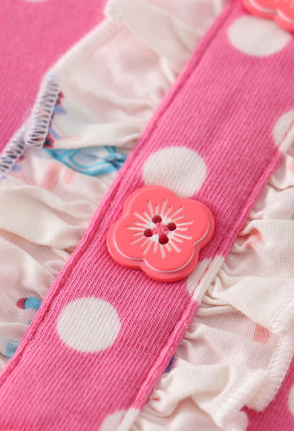 Platinum Balcony Pink Dot Dress– Girls Boutique Ruffle Dress