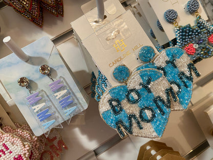 Mom Heart Earrings