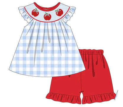 Back to School Plaid Apple