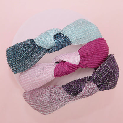 Two Tone Pleated Knot Headbands