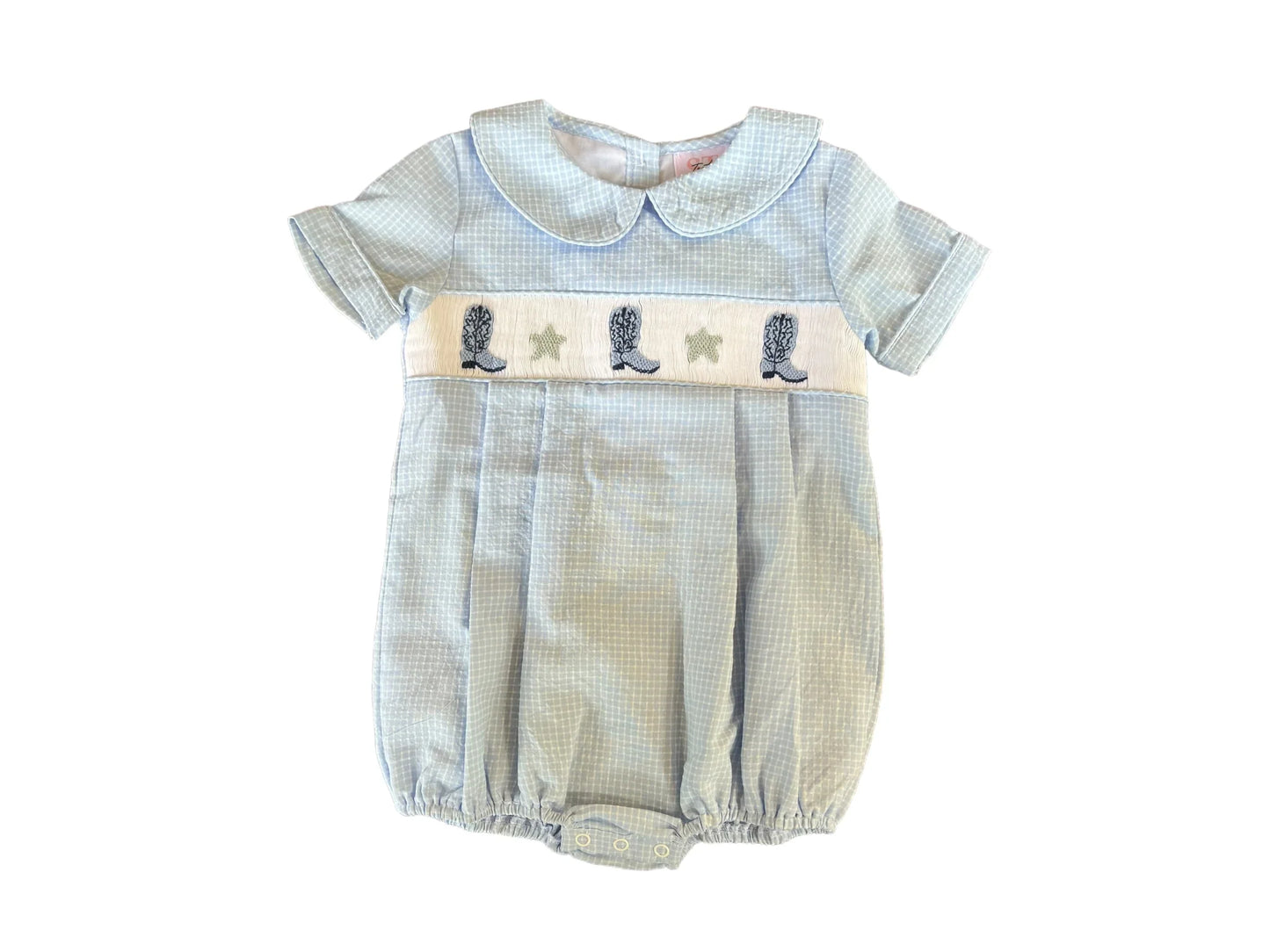 Boogie Bubble– Smocked Cowboy Boot Bubble