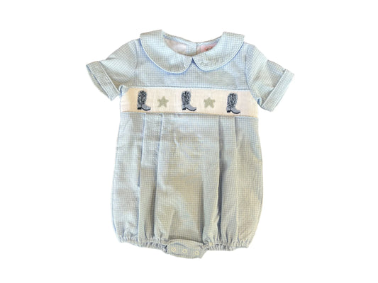 Boogie Bubble– Smocked Cowboy Boot Bubble