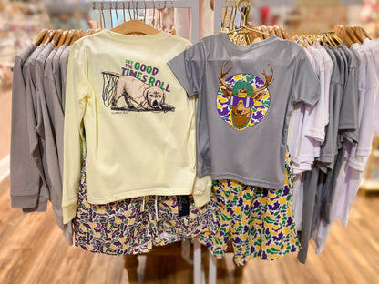 Boys Mallard Short Mardi Gras Camo