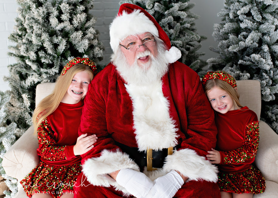 Sequin Velvet Christmas Skort for Girls