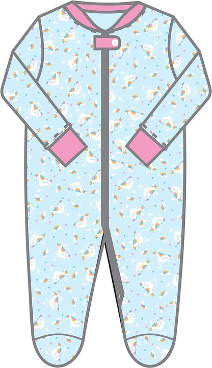 Magnolia Baby Unicorn Floatie Printed Zipped Footie