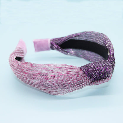 Two Tone Pleated Knot Headbands