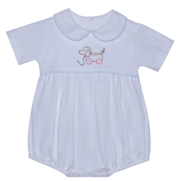 Pull-a-Long Puppy Bubble-Blue