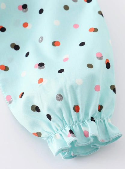 Platinum Mint Floral Romper – Sweet Baby Girl Outfit