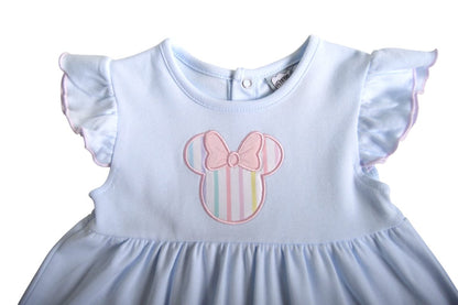 Magical Mouse Appliqué Dress – Baby & Toddler Girls Flutter Sleeve Dress