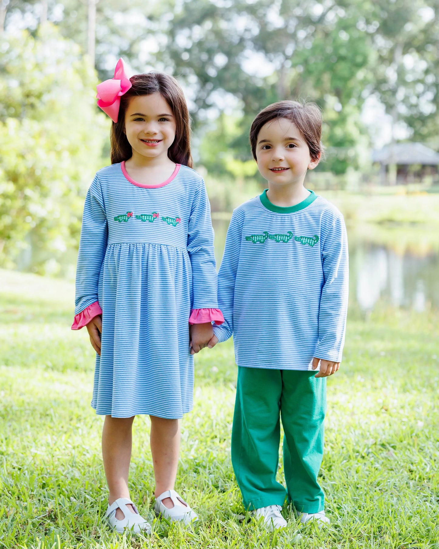 See Ya Later Pant Set – Boys Alligator Applique Outfit