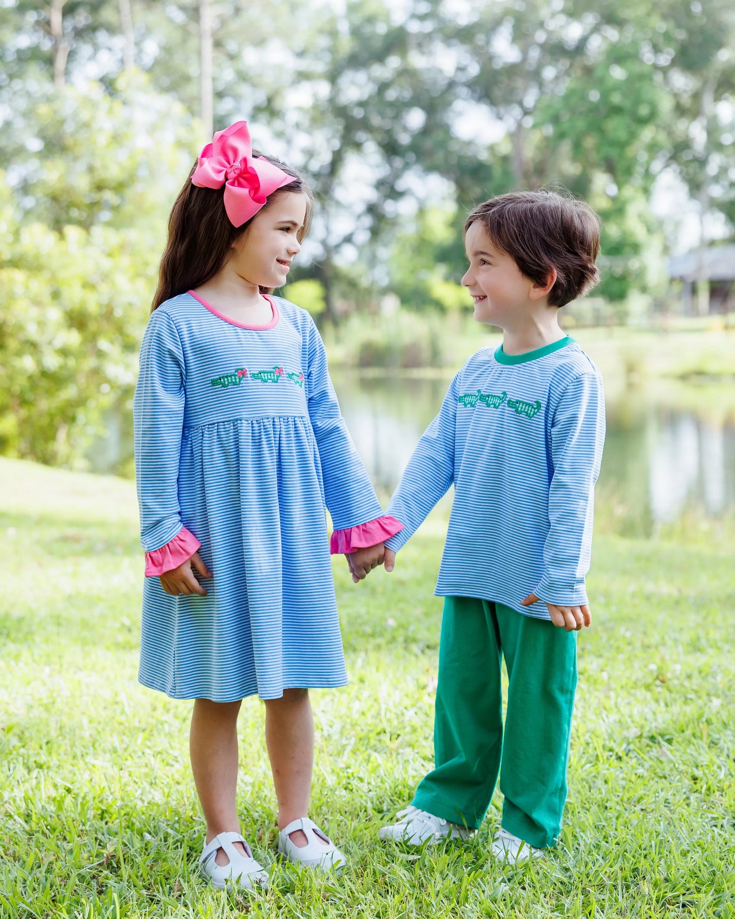 See Ya Later Pant Set – Boys Alligator Applique Outfit