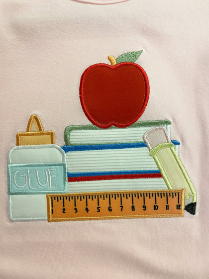 Back to School Apple Applique