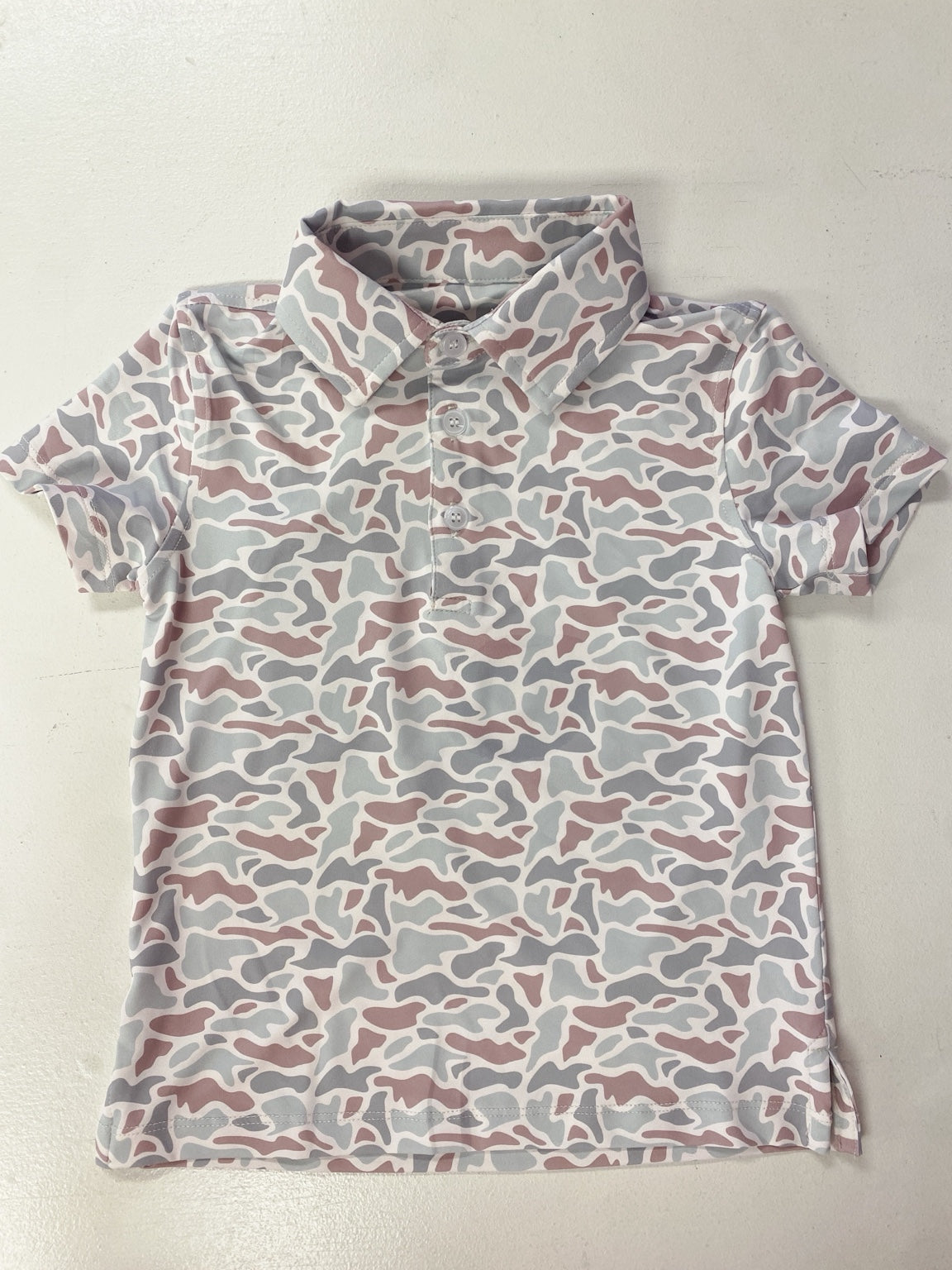 Whitetail Camo Polo – Boys Performance Polo Shirt