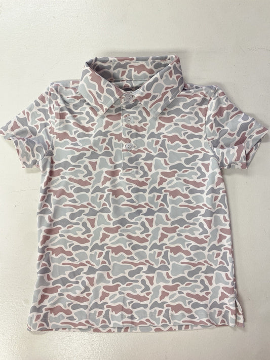 Whitetail Camo Polo – Boys Performance Polo Shirt