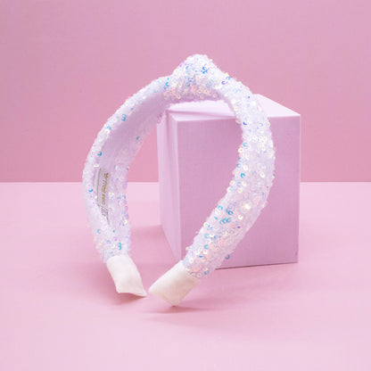 Kids Knot Headband - Rainbow Sequin Knotted Hair Accessories